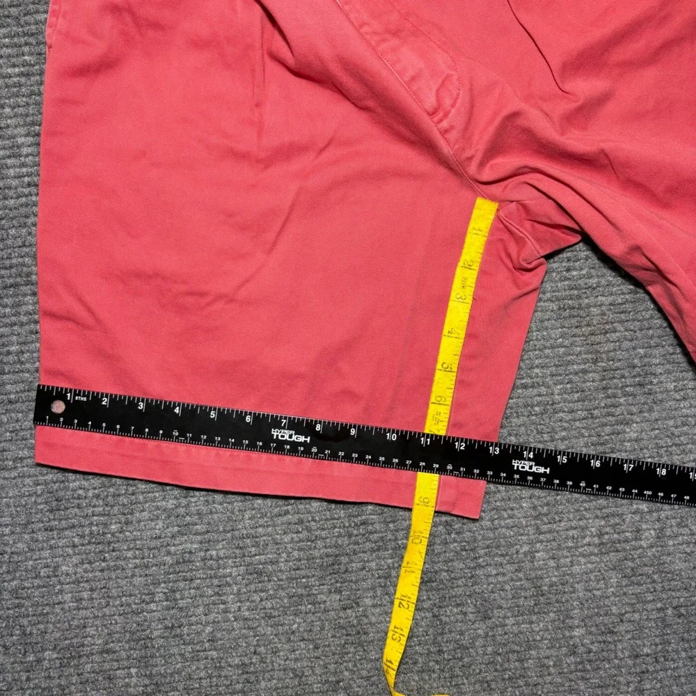 Polo Ralph Lauren‎ Tyler Short Mens 34 Pink Coral Pleated Classic Chino Cotton